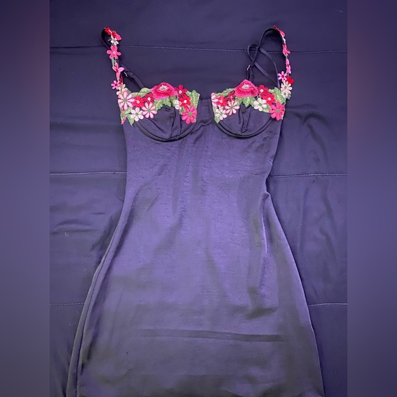 - Princess Polly flower embroidered corset top mini dress - Picture 1 of 2